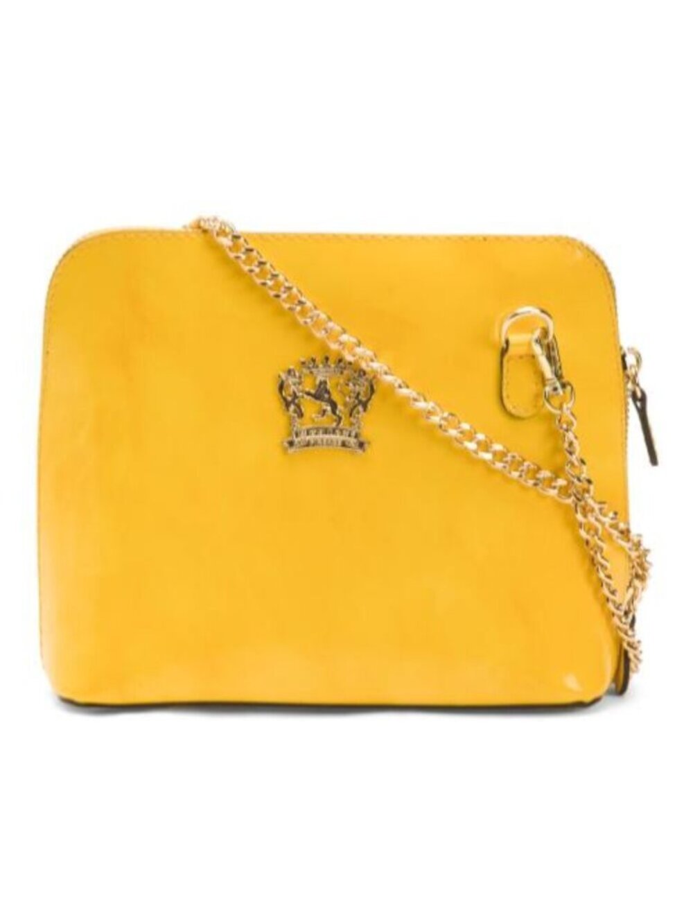PRATESI Made In Italy Leather Radica Dome Crossbody